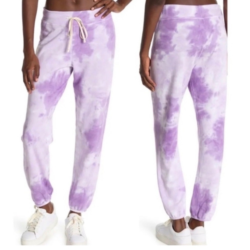 Sundry Small Purple‎ Tie Dye Terry Basic Joggers Coastal Grandmother Casual